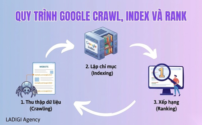 Google trong SEO là gì? Google tìm kiếm và xếp hạng website như thế nào? 2 H2 Google tìm kiếm và xếp hạng website như thế nào Quy trình hoạt động