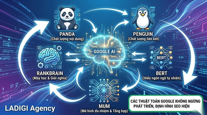 Google trong SEO là gì? Google tìm kiếm và xếp hạng website như thế nào? 3 H2 Các thuật toán Google ảnh hưởng SEO Tổng quan và sự phát triển