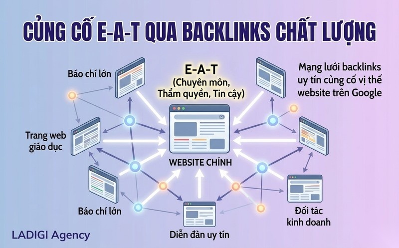 Google trong SEO là gì? Google tìm kiếm và xếp hạng website như thế nào? 6 H3 Xây dựng liên kết chất lượng Backlinks