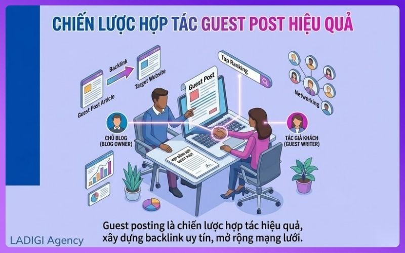 Backlink là gì? Cách xây dựng Backlink chất lượng hiệu quả cho SEO 6 Guest posting là chiến lược hợp tác hiệu quả, xây dựng backlink uy tín, mở rộng mạng lưới