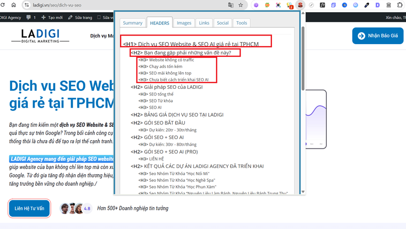 SEO Content là gì? Cách tối ưu nội dung chuẩn SEO hiệu quả 6 Sử dụng các thẻ heading đúng cách đáp ứng bài viết chuẩn SEO