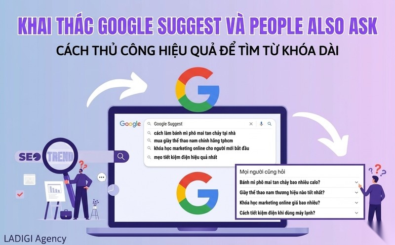 Long-tail Keyword là gì? Cách tìm, sử dụng và tối ưu SEO hiệu quả 4 Tìm kiếm thủ công Google Suggest People Also Ask