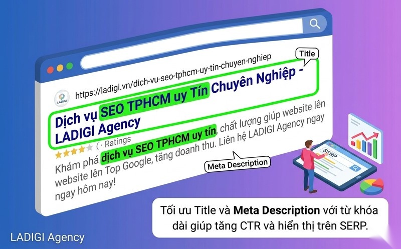 Long-tail Keyword là gì? Cách tìm, sử dụng và tối ưu SEO hiệu quả 7 Tối ưu Title và Meta Description