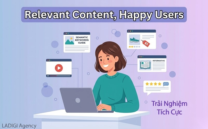 LSI Keywords là gì? Vai trò và Cách sử dụng từ khóa ngữ nghĩa trong SEO hiệu quả 5 Cải thiện trải nghiệm người dùng UX signals Content relevance