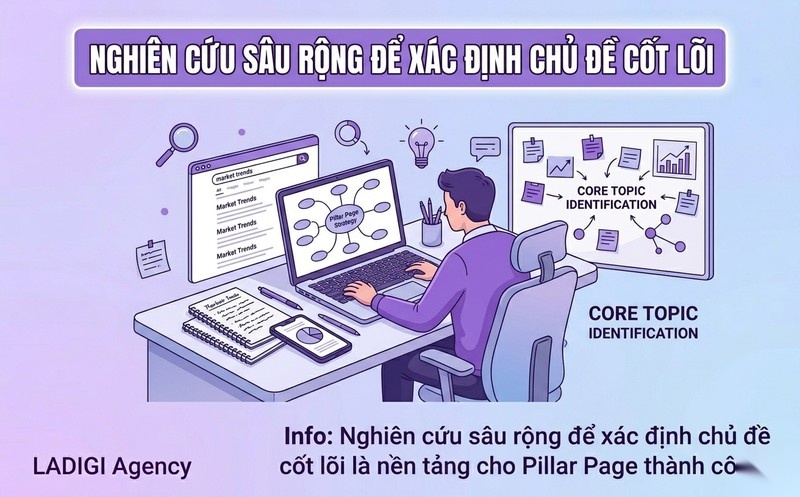 Pillar Page là gì? 6 bước triển khai Pillar Page hiệu quả 9 Bước 1 Nghiên cứu và xác định chủ đề cốt lõi Core Topic