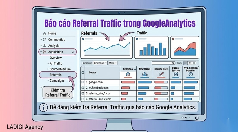 Referral Traffic là gì? 6+ cách tăng cường Referral Traffic với chiến lược hiệu quả 3 Cách kiểm tra Referral Traffic trên Google Analytics