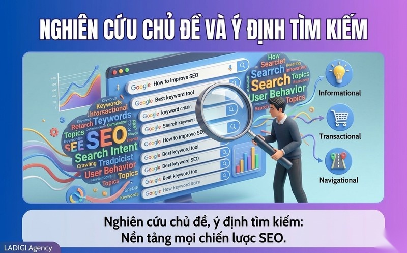 SEO tổng thể là gì? Chiến lược triển khai SEO tổng thể hiệu quả 4 H3 Nghiên cứu chuyên sâu chủ đề và ý định tìm kiếm