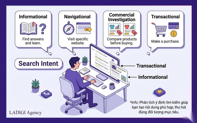 SERP là gì? Tầm quan trọng, các tính năng và chiến lược tối ưu hiệu quả 4 Nghiên cứu ý định tìm kiếm Search Intent Analysis
