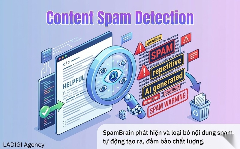 SpamBrain là gì? Cơ chế hoạt động của SpamBrain 5 3 2 Phát hiện spam nội dung Nội dung tự động kém chất lượng