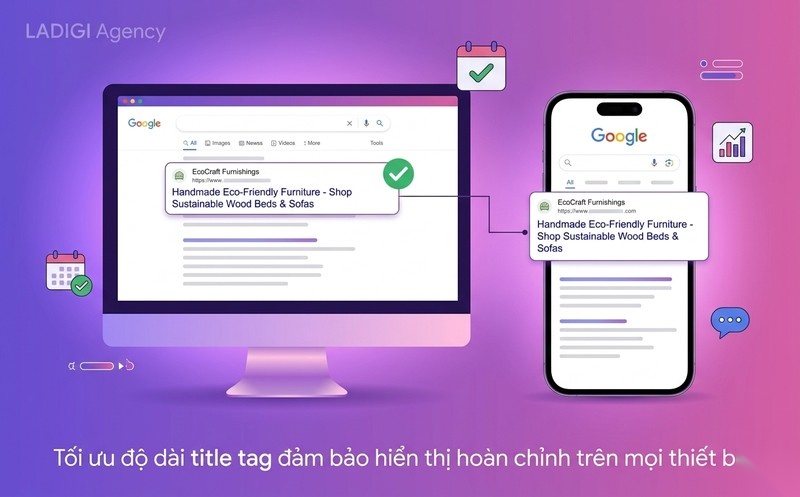 Title tag là gì? Vai trò và tầm quan trọng của Title Tag trong SEO 6 Tuân thủ độ dài tối ưu Hiển thị trên mobile desktop