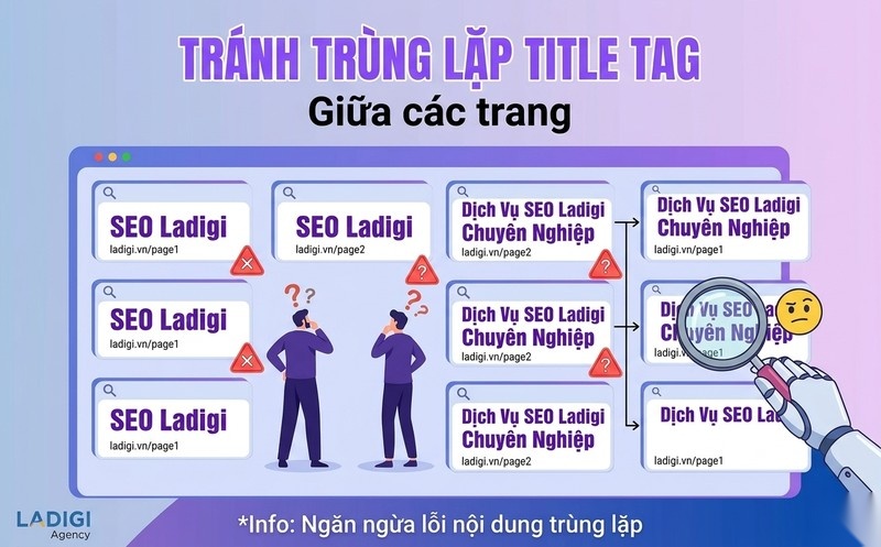 Title tag là gì? Vai trò và tầm quan trọng của Title Tag trong SEO 10 Trùng lặp Title Tag giữa các trang Duplicate content