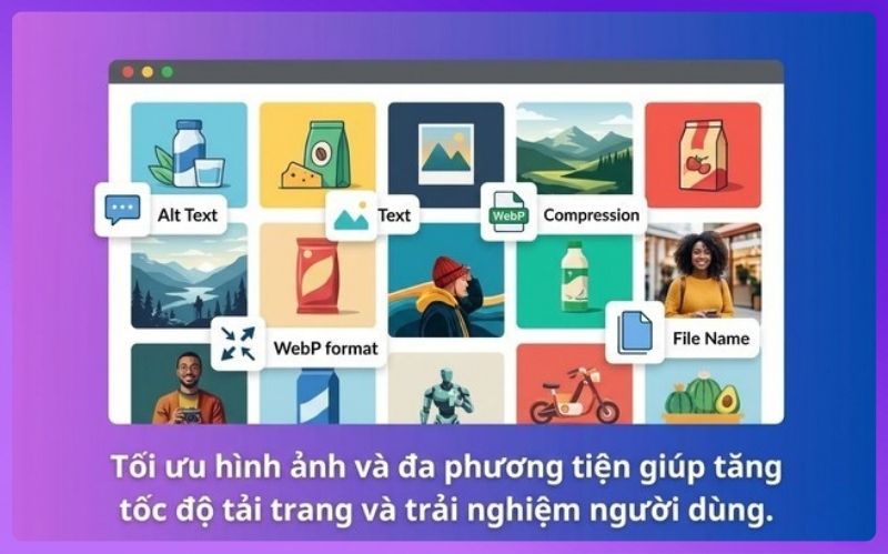 SEO On-Page là gì? Checklist SEO Onpage đầy đủ 2026 5 Tối ưu hình ành giúp hình ảnh giúp tăng trải nghiệm người dùng