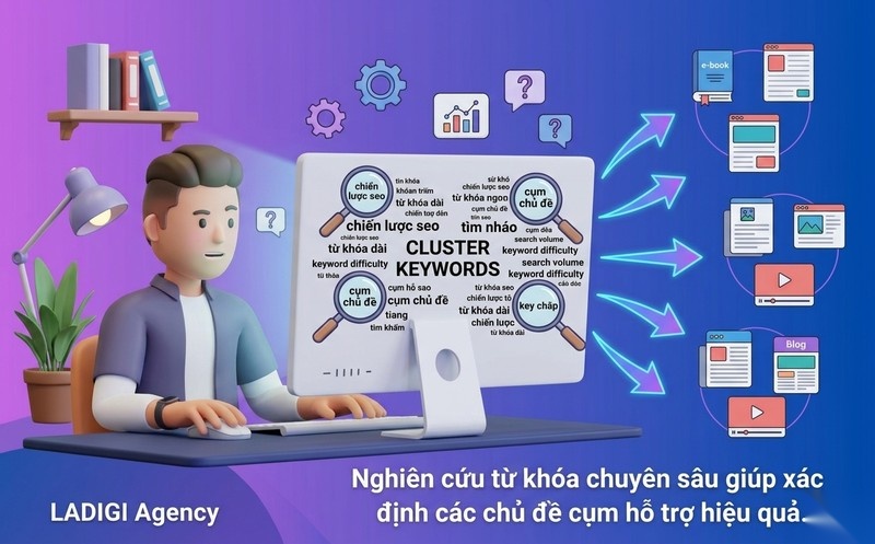 Topic Cluster là gì? Hướng dẫn triển khai chi tiết và Tối ưu cho SEO 6 4 2 Nghiên cứu từ khóa chuyên sâu Tìm kiếm Cluster Keywords