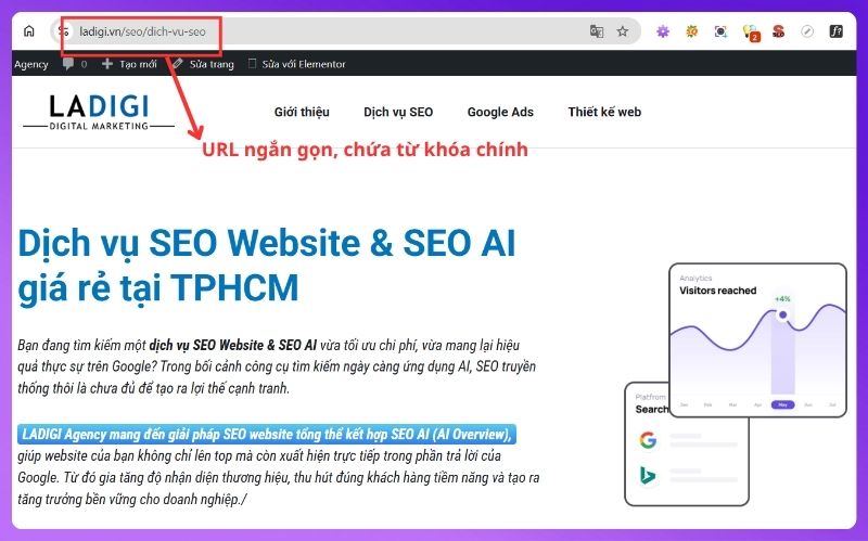 SEO On-Page là gì? Checklist SEO Onpage đầy đủ 2026 2 URL là tín hiệu đầu tiên giúp công cụ tìm kiếm và người dùng hiểu chủ đề của trang.