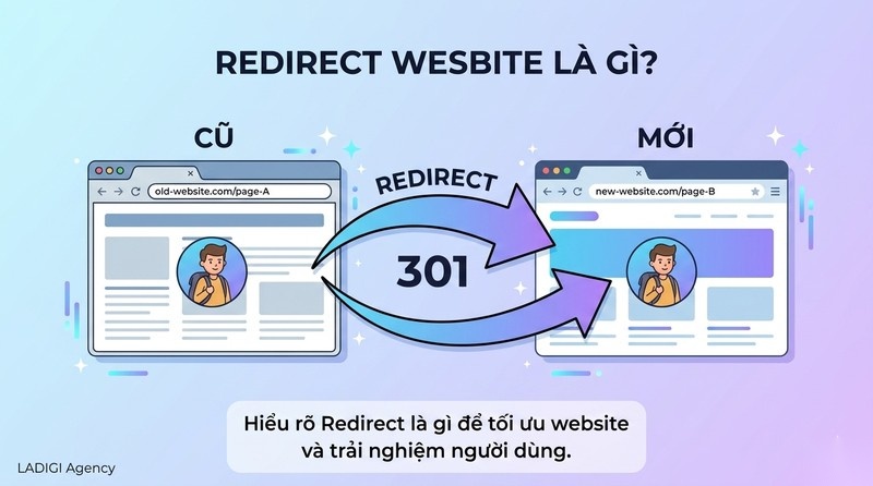 Redirect 301 là gì? 4 cách thiết lập Redirect 301 chuẩn SEO 1 Redirect là gì Khái niệm về chuyển hướng