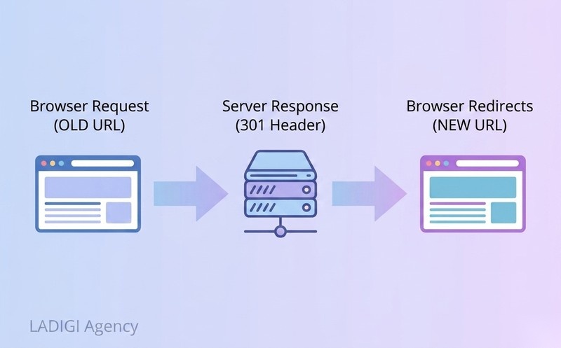 Redirect 301 là gì? 4 cách thiết lập Redirect 301 chuẩn SEO 3 Cách thức hoạt động của Redirect 301 Luồng xử lý từ trình duyệt đến máy chủ