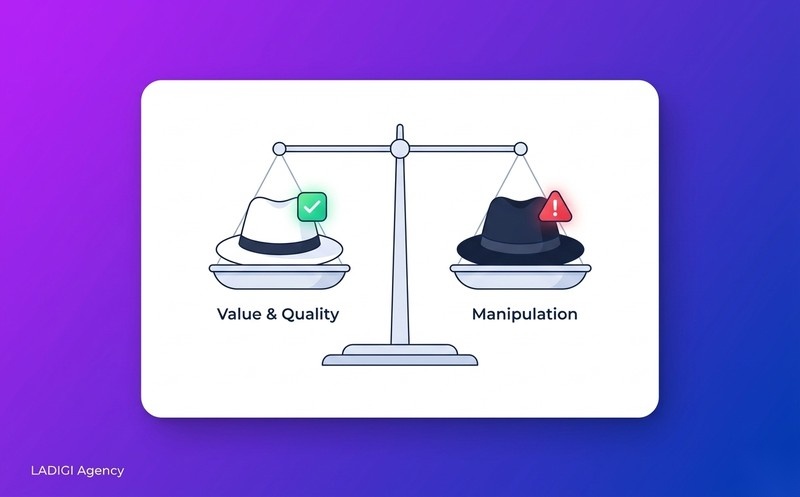 Black Hat SEO là gì? 11 kỹ thuật gây hại và rủi ro cần tránh 7 9 Phân biệt White Hat SEO và Black Hat SEO