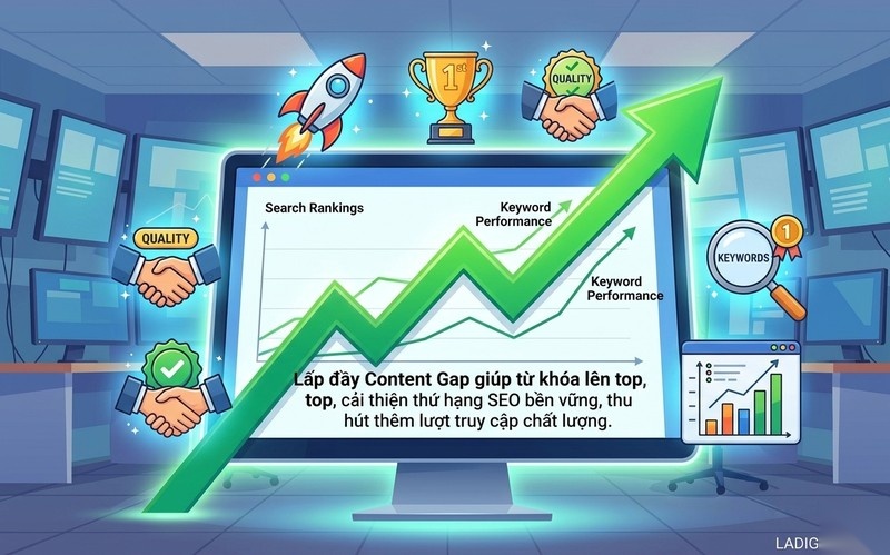 Content Gap là gì? 5 bước phân tích Content Gap hiệu quả 2 Nâng cao hiệu suất từ khóa và thứ hạng