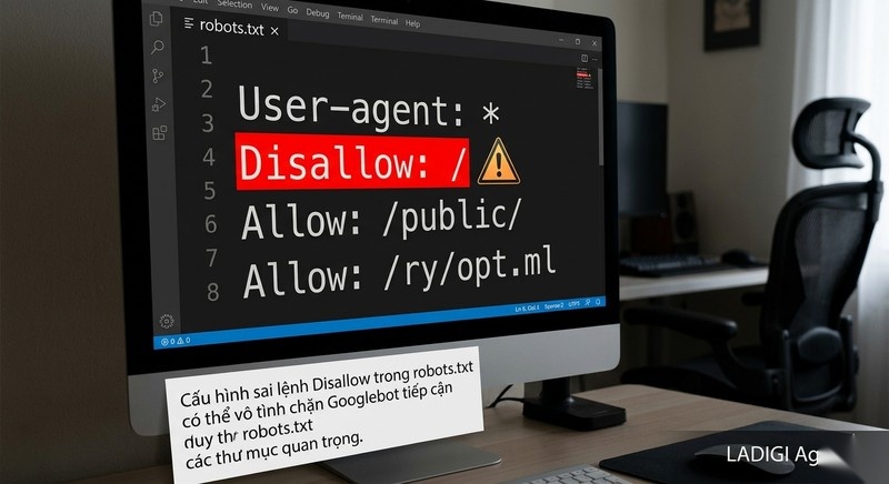 Crawl Error là gì? 5 loại lỗi thu thập dữ liệu phổ biến nhất 6 6 Cấu hình file Robots txt sai cách