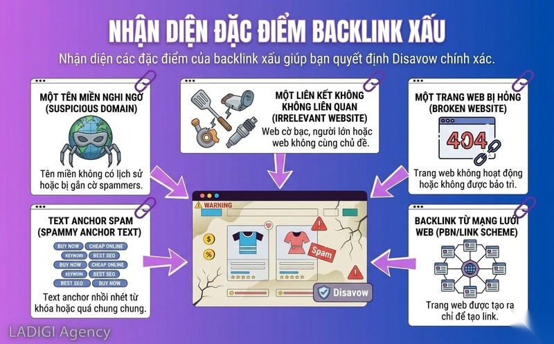Disavow Tool là gì? 5 Cách nhận biết backlink xấu cần Disavow 6 Cách nhận biết backlink xấu cần Disavow