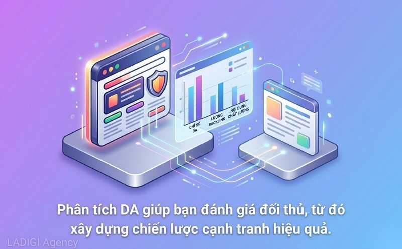 Domain Authority là gì? 9 Cách tăng chỉ số DA hiệu quả và bền vững cho website 7 Phân tích DA giúp bạn đánh giá đối thủ, từ đó xây dựng chiến lược cạnh tranh hiệu quả.