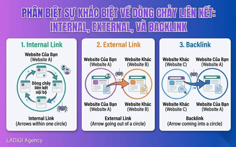 External Link là gì? 6 tiêu chuẩn tối ưu liên kết ngoài chuẩn SEO 2 2 Phân biệt External Link Internal Link và Backlink