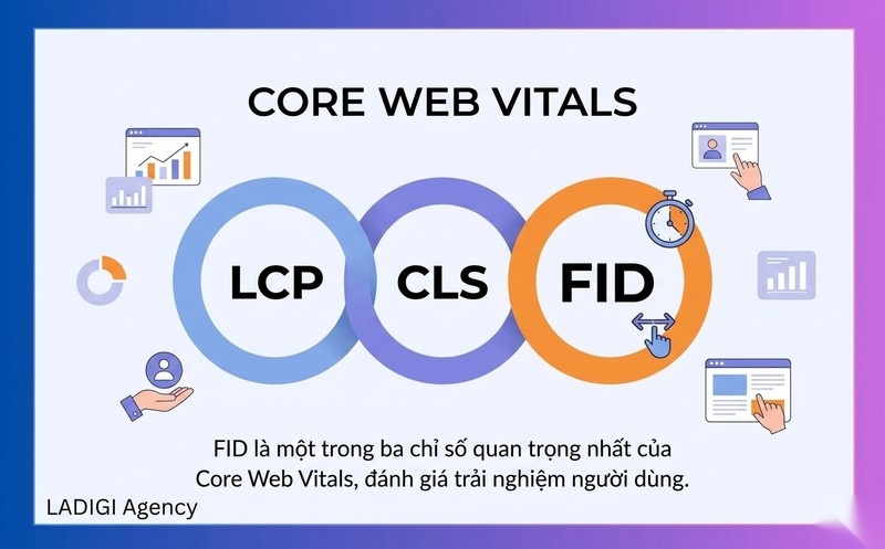 First Input Delay (FID) là gì? Cách tối ưu chỉ số quan trọng trong Core Web Vitals 2 Vị trí của FID trong bộ Core Web Vitals