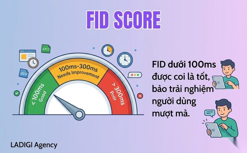 First Input Delay (FID) là gì? Cách tối ưu chỉ số quan trọng trong Core Web Vitals 5 Điểm FID bao nhiêu là tốt