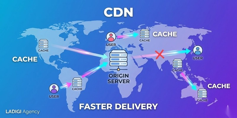 First Input Delay (FID) là gì? Cách tối ưu chỉ số quan trọng trong Core Web Vitals 10 Sử dụng CDN và Cache hiệu quả