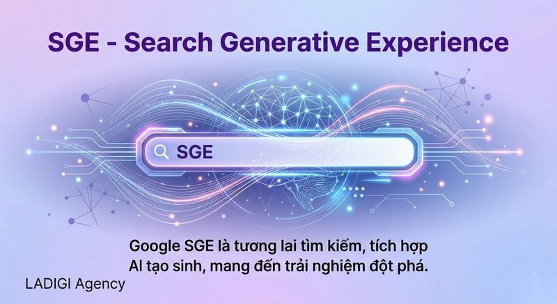 Google SGE là gì? Hướng dẫn 5 Chiến lược tối ưu SEO hiệu quả trong kỷ nguyên AI 1 Google SGE là tương lai tìm kiếm, tích hợp AI tạo sinh, mang đến trải nghiệm đột phá.