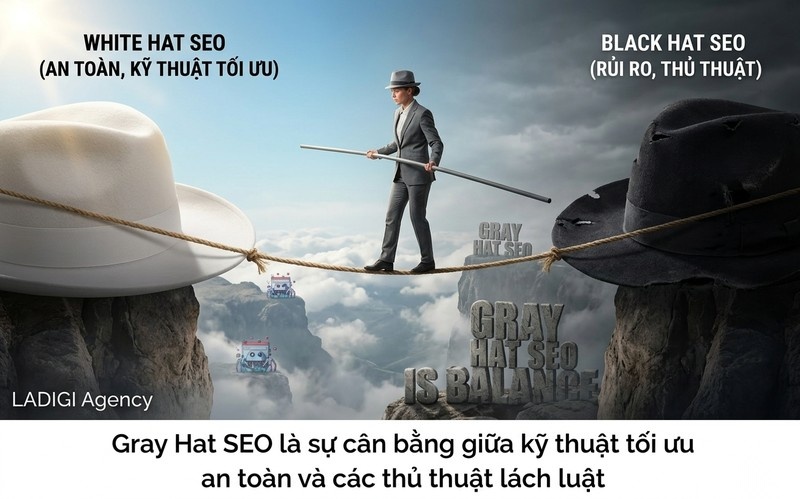 Gray Hat SEO là gì? 5 kỹ thuật phổ biến và rủi ro cần biết 1 H2 Gray Hat SEO là gì