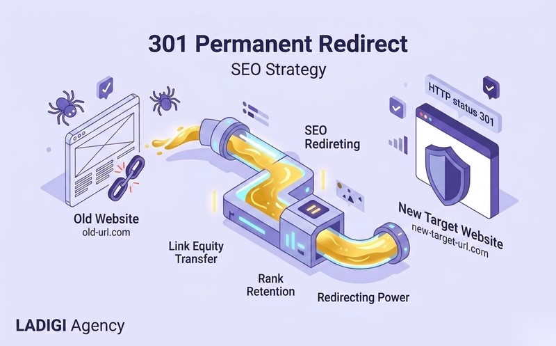 Gray Hat SEO là gì? 5 kỹ thuật phổ biến và rủi ro cần biết 5 H3 Thủ thuật 301 Redirect quy mô nhỏ