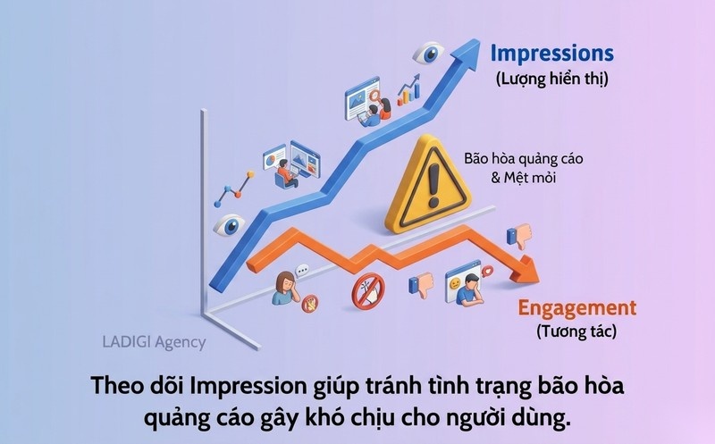 Impression là gì? 4 yếu tố tối ưu chỉ số Impression hiệu quả 5 Cảnh báo hiện tượng bão hòa quảng cáo