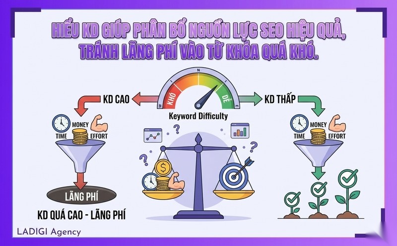 Keyword Difficulty là gì? 6 yếu tố tác động đến chỉ số Keyword Difficulty 2 Tối ưu hóa nguồn lực