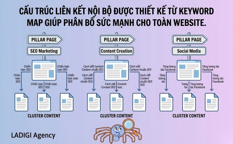 Keyword Mapping là gì? 6 bước lập bản đồ từ khóa hiệu quả 7 Tối ưu hóa cấu trúc liên kết nội bộ