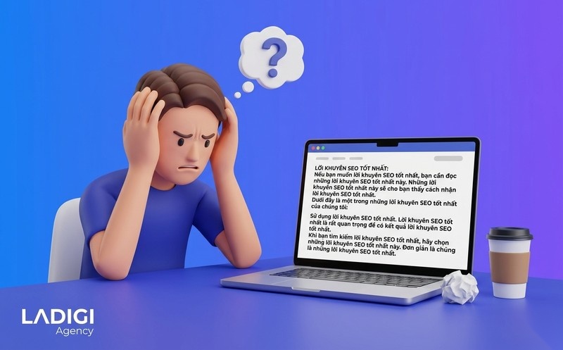 Keyword Stuffing là gì? 4 Tác hại của Keyword Stuffing đối với SEO và người dùng 3 Nội dung nhồi nhét từ khóa gây khó chịu, giảm trải nghiệm đọc của người dùng.