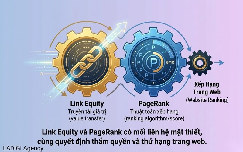 Link Equity là gì? 3 yếu tố xác định và cơ chế lan truyền Link Equity 2 Mối liên hệ giữa Link Equity và PageRank