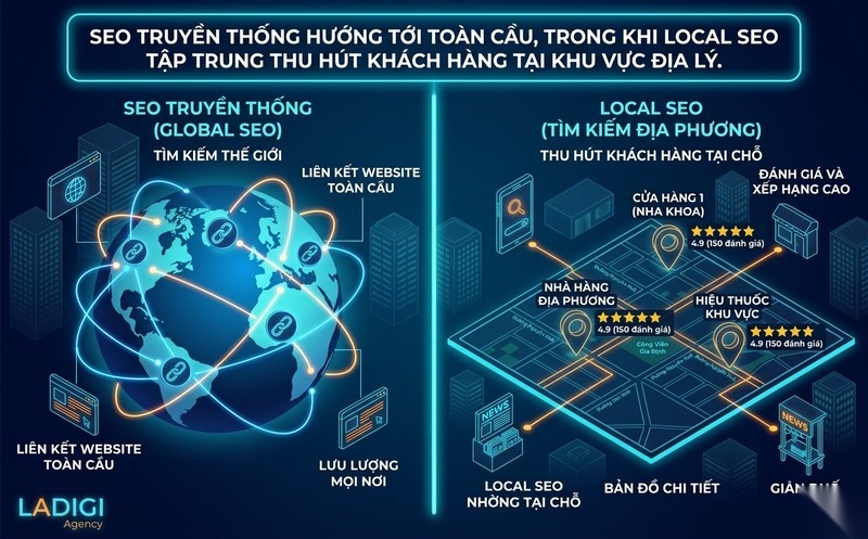 Local SEO là gì? 6 bước tối ưu Google Maps hiệu quả 9 Phân biệt Local SEO và SEO truyền thống