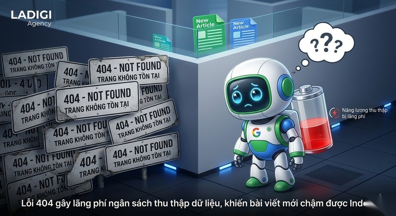 Lỗi 404 là gì? 6 nguyên nhân và cách khắc phục tối ưu SEO 8 Làm lãng phí ngân sách thu thập dữ liệu Crawl Budget