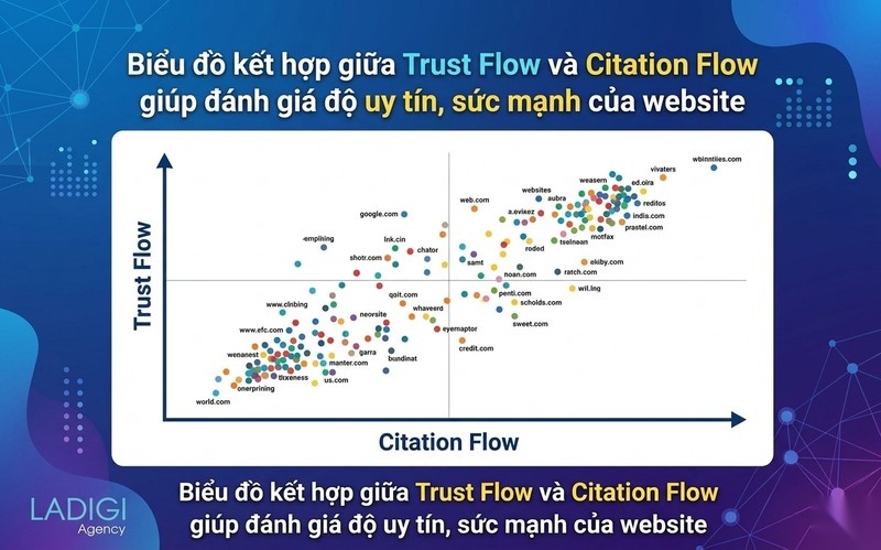 Majestic SEO là gì? 6 tính năng phân tích backlink chuyên sâu 1 Chỉ số Trust Flow Citation Flow