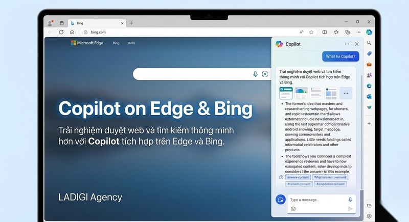 Microsoft Copilot là gì? 5 Phiên bản chính và Cơ chế hoạt động 5 Copilot cho Edge và Bing