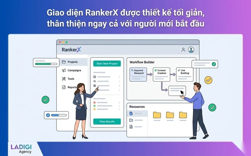 RankerX là gì? 5 tính năng xây dựng backlink tự động hiệu quả 6 Giao diện trực quan dễ vận hành