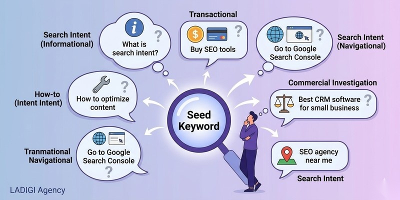 Seed Keywords Là Gì? 5 Bước Nghiên Cứu Seed Keywords Hiệu Quả 4 Khám phá Search Intent đa dạng