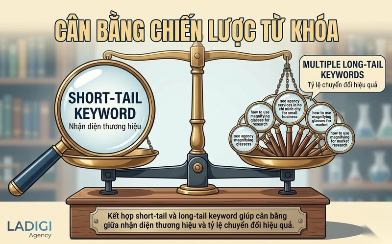 Short-tail Keyword là gì? 5 chiến lược tối ưu từ khóa đuôi ngắn 4 So sánh Short tail và Long tail Keywords