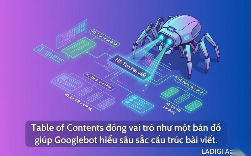 Table of Contents là gì? 4 lợi ích và cách tối ưu TOC chuẩn SEO 4 Hỗ trợ Googlebot hiểu cấu trúc nội dung
