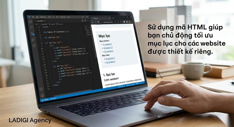Table of Contents là gì? 4 lợi ích và cách tối ưu TOC chuẩn SEO 8 Tạo mục lục bằng mã HTML thủ công