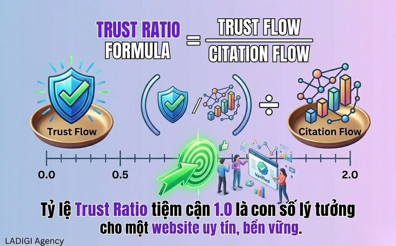 Trust Flow (TF) là gì? 6 cách tăng Trust Flow hiệu quả 2 Tỷ lệ Trust Ratio lý tưởng