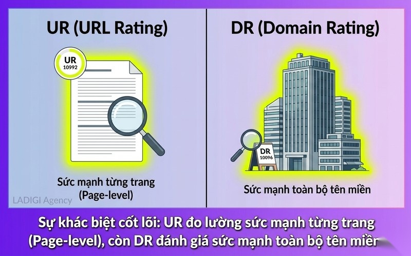 URL Rating (UR) là gì? 5 cách tối ưu chỉ số UR hiệu quả 8 Sự khác biệt giữa URL Rating và Domain Rating