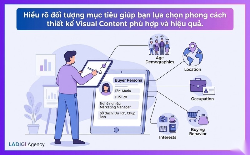 Visual Content là gì? 8 dạng nội dung trực quan thu hút nhất 9 Xác định mục tiêu và đối tượng