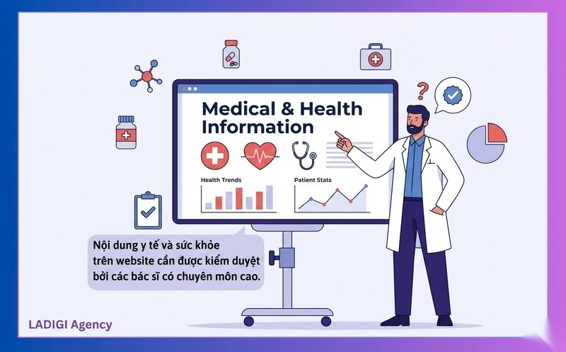 YMYL (Your Money Your Life) trong SEO là gì? 5 cách tối ưu chuẩn E-E-A-T 3 H3 Thông tin y tế và sức khỏe